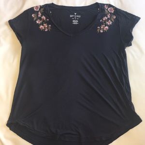 American Eagle Soft and Sexy Embroider Tee